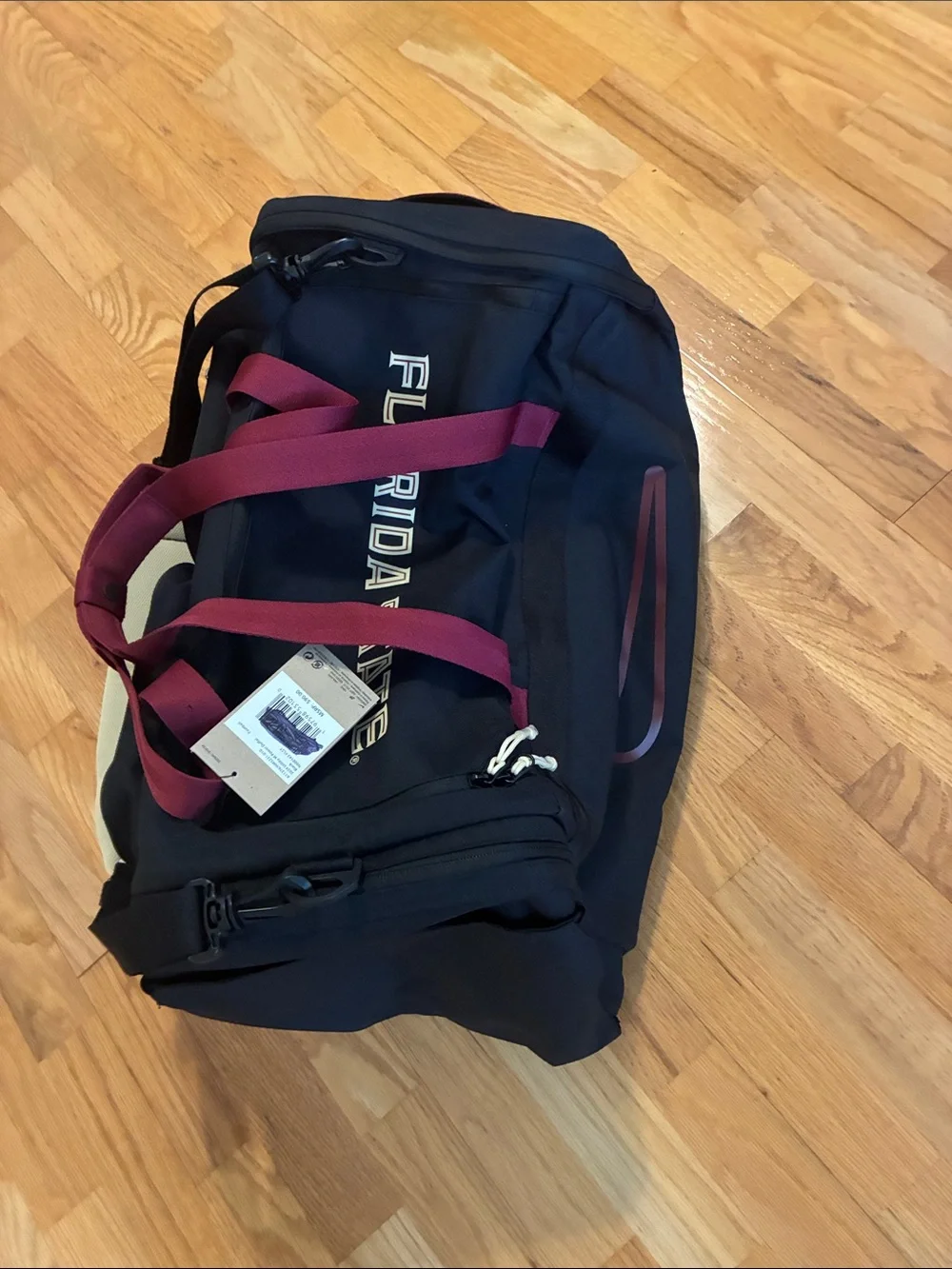 Nike Black FSU Duffel Bag with Garnet & Gold Accents